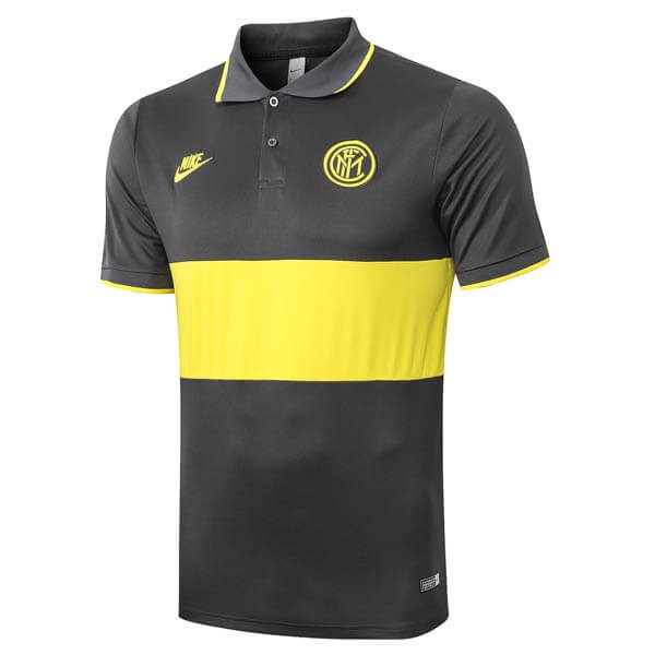 Polo Inter Milan 2019-20 Gelb Grau Fussballtrikots Günstig